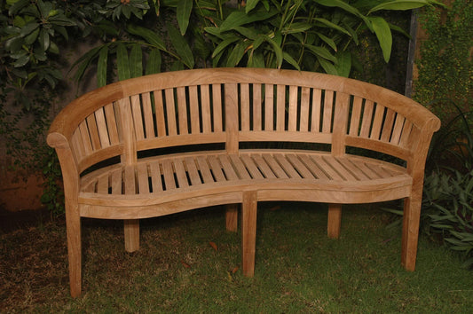 Anderson Teak Outdoor Bench Anderson Teak Curve 3 Seater Bench Extra Thick Wood