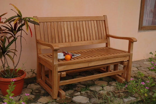 Anderson Teak Outdoor Bench Anderson Teak Del-Amo 4-Foot Glider