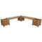 Anderson Teak Outdoor Bench Anderson Teak Planter Bench (2 bench + 3 planter box)
