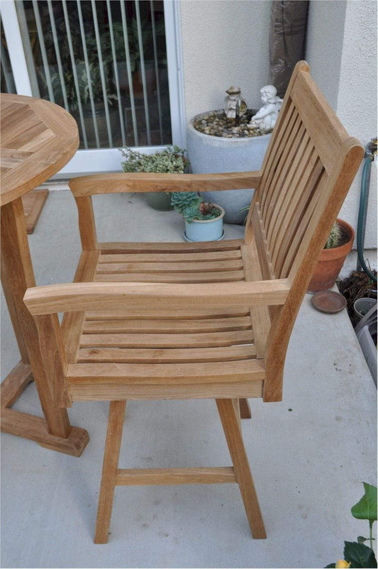 Anderson Teak Outdoor Chairs Anderson Teak Rialto Swivel Bar Armhair