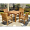 Anderson Teak Outdoor Dining Set Anderson Teak - Bahama 35'' Sahara 5-Pieces Bistro Table | Square Teak Wood Dinning Table( TB-035SQ ) & Armchairs ( CHD-112 )