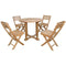 Anderson Teak Outdoor Dining Set Anderson Teak - Montage Alabama 5-Pieces Bistro Set ( SET-228 ) | Teak Wood Round Dining Table