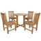 Anderson Teak Outdoor Dining Set Anderson Teak - Montage Braxton 5- Pieces Dining Set C SET-229 | Teak Wood Round Dining Table