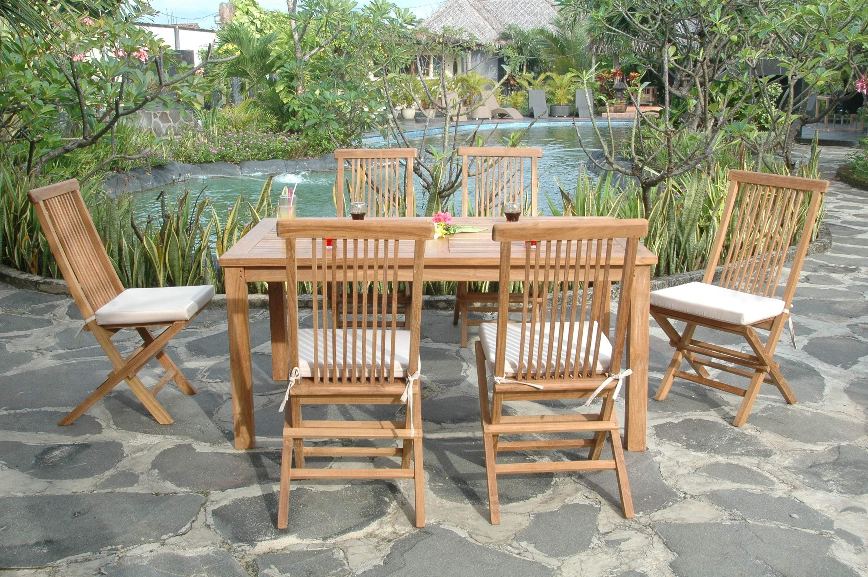 Anderson Teak -7-Piece-Montage Bristol Outdoor Dining Set Teak