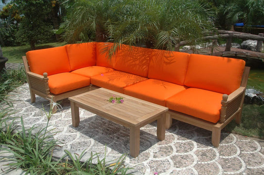Anderson Teak Outdoor Modular Anderson Teak Luxe 6-Pieces Modular Set
