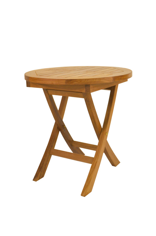 Anderson Teak Outdoor Side Table Anderson Teak Bahama 20" Mini Side Round Folding Table
