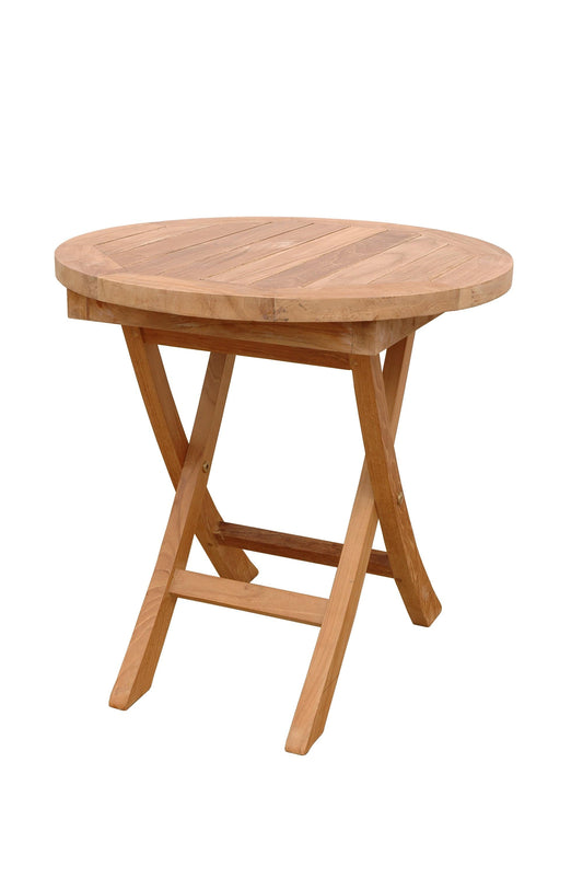 Anderson Teak Outdoor Side Table Anderson Teak Bahama 20" Mini Side Round Folding Table