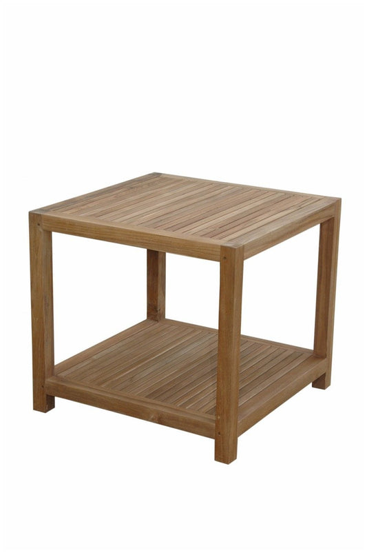 Anderson Teak Outdoor Side Table Anderson Teak Glenmore 22" Side Table w/ 1-Tier