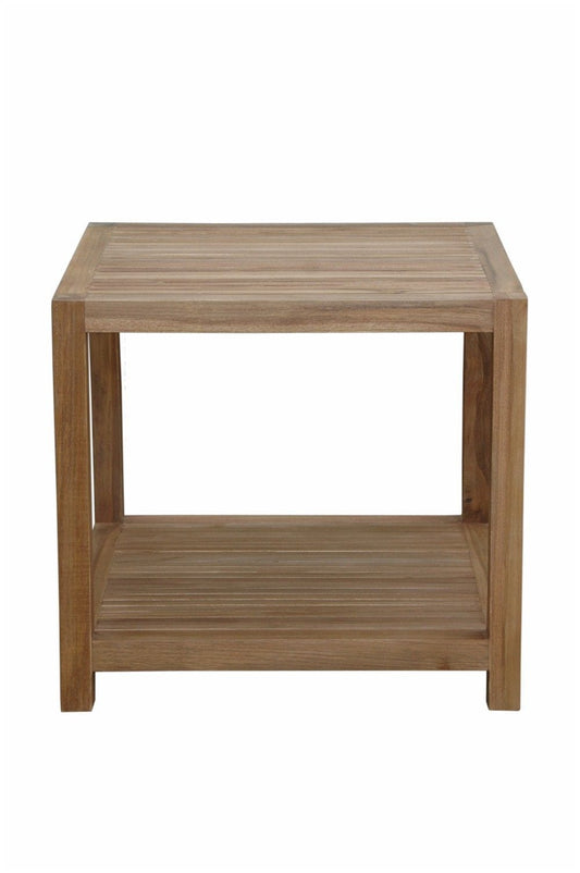 Anderson Teak Outdoor Side Table Anderson Teak Glenmore 22" Side Table w/ 1-Tier