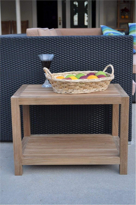 Anderson Teak Outdoor Side Table Anderson Teak Windsor Side Table 2-Tier