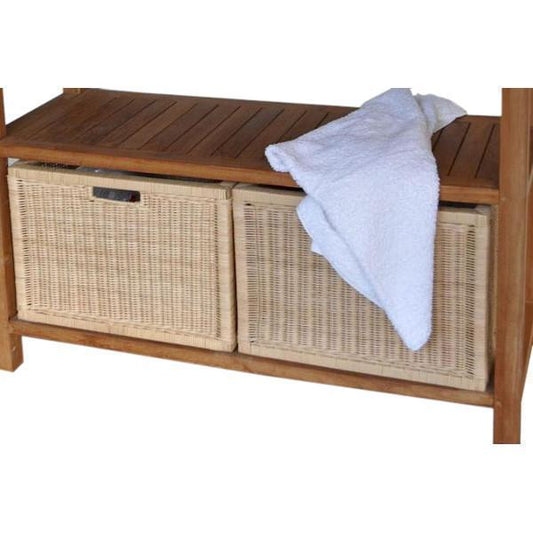 Anderson Teak Outdoor Storage Anderson Teak Wicker Basket for Towel Console TB-4720 (1 pair)