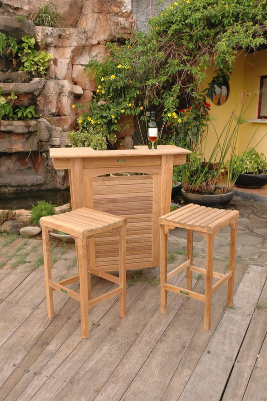 Anderson Teak Outdoor Table Anderson Teak Montego 3-Pieces Bar Set