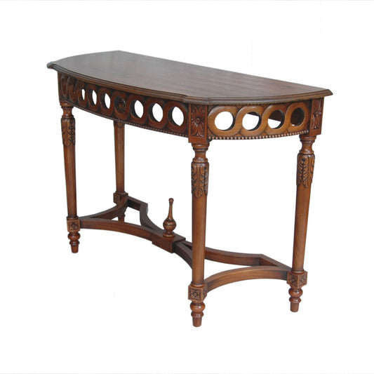 Anderson Teak Outdoor Table Anderson Teak Neoclassical Demilune Console