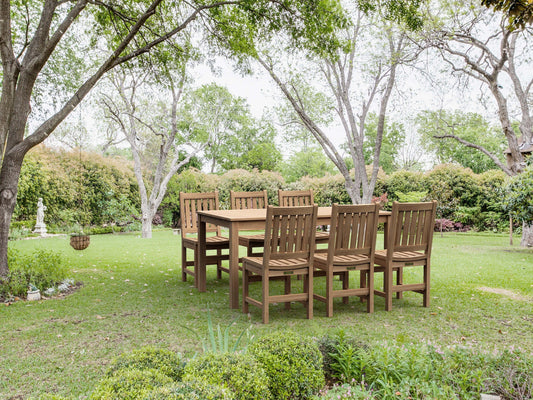 Anderson Teak Outdoor Teak Dining Set Anderson Teak 7-Pieces Sonoma Rectangular Dining Set