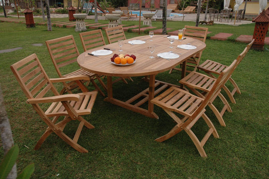 Anderson Teak Outdoor Teak Dining Set Anderson Teak Bahama Andrew 9-Pieces Dining Set