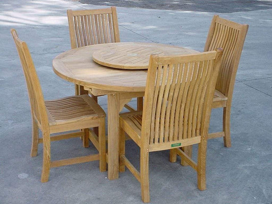 Anderson Teak Outdoor Teak Dining Set Anderson Teak Bahama Chicago 5-Pieces Dining Set