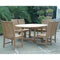 Anderson Teak Outdoor Teak Dining Set Anderson Teak Bahama Chicago 7-Pieces Dining Chair C