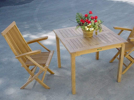 Anderson Teak Outdoor Teak Dining Set Anderson Teak Bahama Classic 3-Pieces Bistro Table