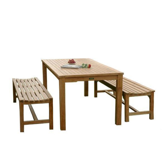 Anderson Teak Outdoor Teak Dining Set Anderson Teak Bahama Hampton 3-Pieces Dining Set