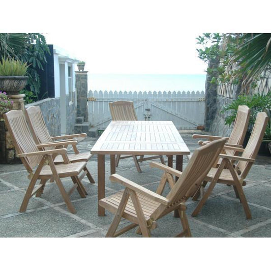 Anderson Teak Outdoor Teak Dining Set Anderson Teak Bahama Katana 7-Pieces Dining Set