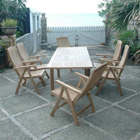 Anderson Teak Outdoor Teak Dining Set Anderson Teak Bahama Katana 7-Pieces Dining Set