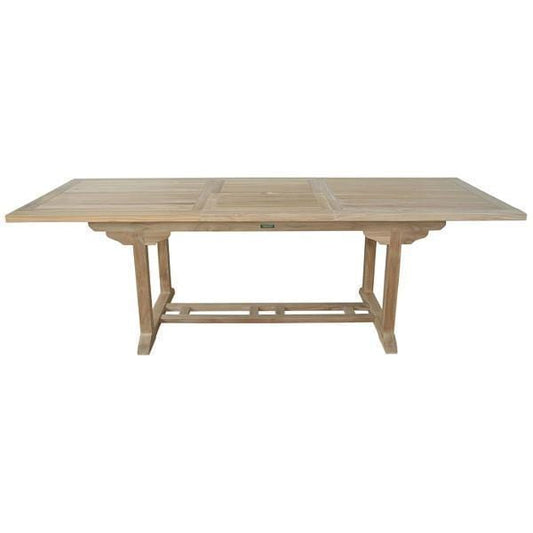 Anderson Teak Outdoor Teak Dining Set Anderson Teak Bahama Wilshire Armchair 9-Pieces Extension Dining Set