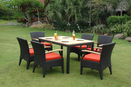 Anderson Teak Outdoor Teak Dining Set Anderson Teak Bellagio 7-Pieces Dining Set