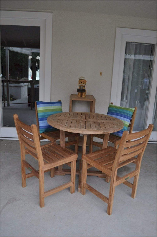 Anderson Teak Outdoor Teak Dining Set Anderson Teak Descanso Windham 5-Pieces Dining Set
