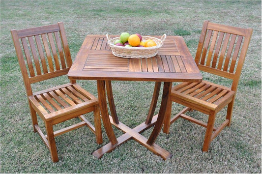 Anderson Teak Outdoor Teak Dining Set Anderson Teak Rialto 3-Pieces Dining Set