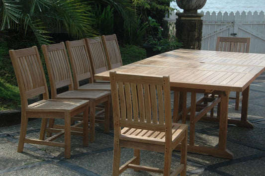 Anderson Teak Outdoor Teak Dining Set Anderson Teak Sahara Rialto 13-Pieces Rectangular Dining Set