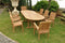 Anderson Teak Outdoor Teak Dining Set Anderson Teak Sahara Stackable 9-Pieces Oval Dining Set