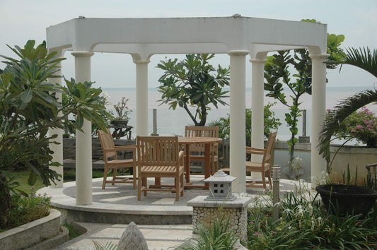 Anderson Teak Outdoor Teak Dining Set Anderson Teak Tosca Rialto Armchair 5-Pieces Dining Set