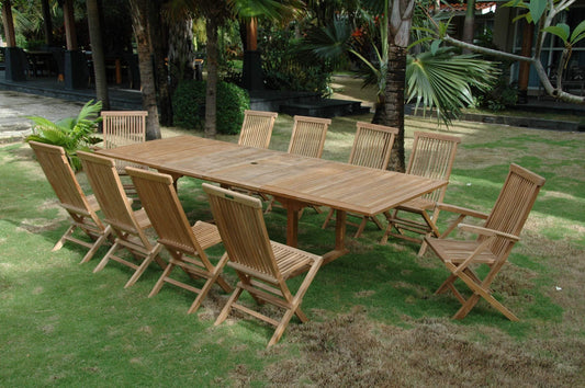 Anderson Teak Outdoor Teak Dining Set Anderson Teak Valencia Classic 11-Pieces Dining Set