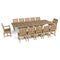 Anderson Teak Outdoor Teak Dining Set Anderson Teak Valencia Rialto 13-Pieces Dining Set