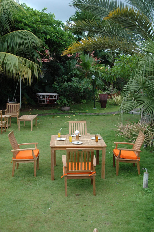 Anderson Teak Outdoor Teak Dining Set Anderson Teak Windsor Brianna 5-Pieces Dining Table Set