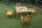 Anderson Teak Outdoor Teak Dining Set Anderson Teak Windsor Classic Armchair 5-Pieces Dining Table Set