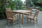 Anderson Teak Outdoor Teak Dining Set Anderson Teak Windsor Rialto Armchair 5-Pieces Dining Set