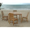 Anderson Teak Outdoor Teak Dining Set Anderson Teak Windsor Rialto Side Chair 5-Pieces Dining Table Set