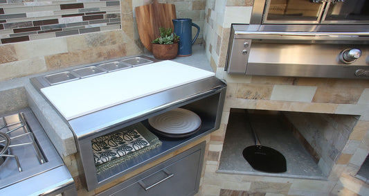 Alfresco APS-30PPC Pizza Prep and Garnish Rail, 30-Inch