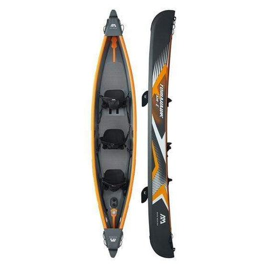 Aqua Marina Inflatable Canoe Aqua Marina - Tomahawk AIR-C 3-person DWF High-end canoe, Double action pump, Zip backpack (paddle excluded)