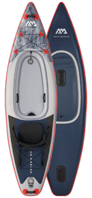 Aqua Marina Inflatable Kayak Aqua Marina - Cascade All-Around SUP-KAYAK 3.4m/20cm with 2-IN-1 adjustable aluminum paddle,  High-back seat, Double action pump, Zip backpack, Safety leash