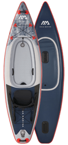 Aqua Marina Inflatable Kayak Aqua Marina - Cascade All-Around SUP-KAYAK 3.4m/20cm with 2-IN-1 adjustable aluminum paddle, High-back seat, Double action pump, Zip backpack, Safety leash