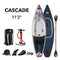 Aqua Marina Inflatable Kayak Aqua Marina - Cascade All-Around SUP-KAYAK 3.4m/20cm with 2-IN-1 adjustable aluminum paddle, High-back seat, Double action pump, Zip backpack, Safety leash