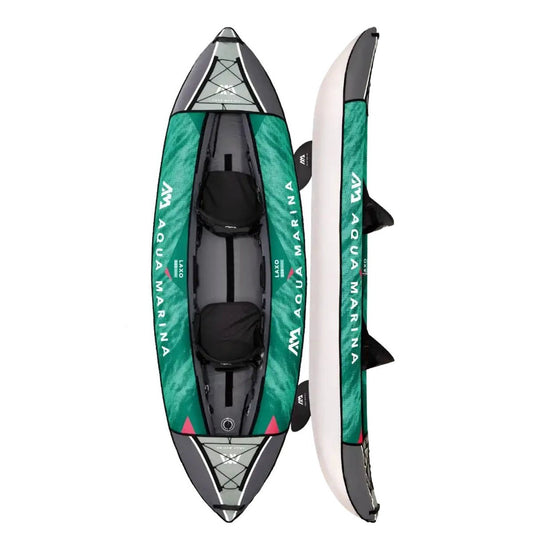 Aqua Marina - Laxo-320 Recreational Kayak - 2 person. Inflatable deck. Kayak paddle set included. | LA-320-22