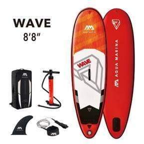 Aqua Marina Paddle Board Aqua Marina - Wave - Surf iSUP, 2.65m/10cm, with surf leash