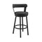 Armen Living Barstool Armen Living - Bryant 30" Bar Height Swivel Bar Stool in Black Finish and Black Faux Leather | LCBYBABLBL30