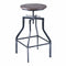 Armen Living Barstool Armen Living - Concord Adjustable Barstool in Industrial Gray Finish with Pine Wood Seat | LCCOSTSBPI