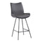 Armen Living Barstool Armen Living | Coronado Contemporary 26" Counter Height Barstool in Brushed Gray Powder Coated Finish and Gray Faux Leather | LCCDBAGR26