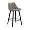 Armen Living Barstool Armen Living | Dani 26" Gray Velvet Barstool in Black Brushed Wood Finish | LCDIBABLGR26