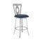 Armen Living Barstool Armen Living | Lola Contemporary 30" Bar Height Barstool in Brushed Stainless Steel Finish and Gray Faux Leather | LCLLBABSGR30